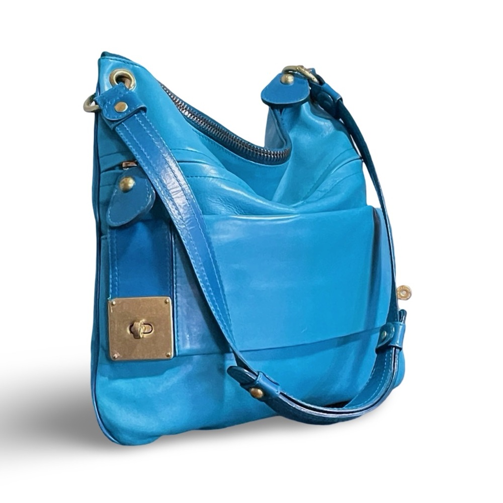 Mulberry Rare Y2K Bright Blue Leather Hobo Bag With single Strap - Picture 5 of 16